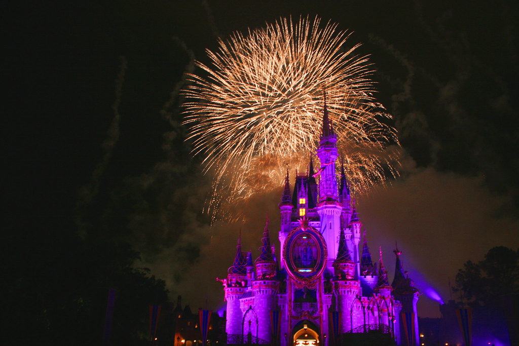 Fireworks over Disney World Castle